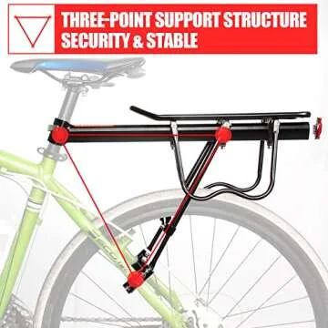 Durable Rear Bike Rack for Customized Cycling Support