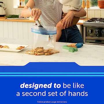 Ziploc Freezer Bags with New Grip 'n Seal Technology, Easy Open Tabs, Gallon, 60 Count