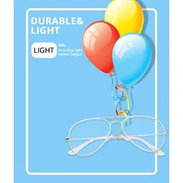 Clear Ant Blue Light Blocking Aviator Glasses for Women Men Lightweight Metal Frame Computer Glasses Anti-eyestrain Gaming Eyeglasses