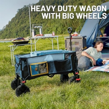 Timber Ridge Folding Cart with Brakes for Camping