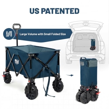Timber Ridge Folding Cart with Brakes for Camping