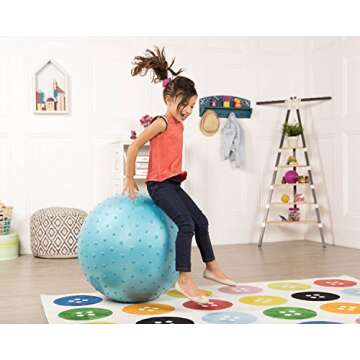 B. toys – 26 Inches Bouncy Ball – Ride On Blue Hopper Ball – Sit & Bounce – for Toddlers, Kids – Big Ball for Jumping – Play & Exercise – Air Pump Included – Pouncy Bouncy Ball – 3 Years +