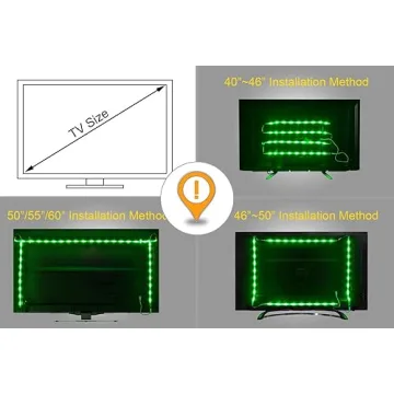 PANGTON VILLA LED Strip Lights for 40-60 inch TVs