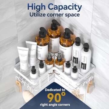 YASONIC Corner Shower Caddy - Rustproof, No Drilling, 3-Pack