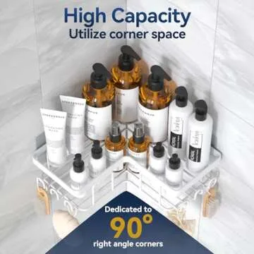 YASONIC Corner Shower Caddy - Rustproof, No Drilling, 3-Pack