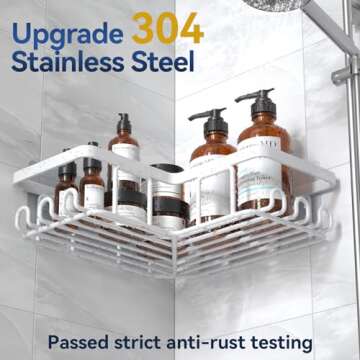 YASONIC Corner Shower Caddy - Rustproof, No Drilling, 3-Pack