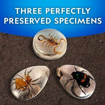 NATIONAL GEOGRAPHIC Real Bug Dig Kit - Dig up 3 Real Insects Including Spider, Fortune Beetle and Scorpion - Great STEM Science Gift