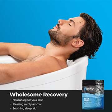 Muscle Rehab: Arnica Infused USP Epsom Salts for Soaking for Pain- (2) 29oz Bags Muscle Recovery Magnesium Bath Soak with Essential Oils, and Turmeric - Ease Tired Muscle & Joint Soother, Foot Baths