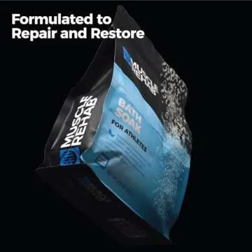 Muscle Rehab: Arnica Infused USP Epsom Salts for Soaking for Pain- (2) 29oz Bags Muscle Recovery Magnesium Bath Soak with Essential Oils, and Turmeric - Ease Tired Muscle & Joint Soother, Foot Baths