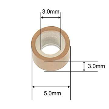 200Pcs Beads Silicone Aluminium Micro Nano Rings 5mm Lined For I Tip/Nano Hair Extensions Tool Beads (Light Brown-1 Bottle)
