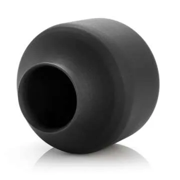 Goaste Metal Matte Flower Vase, Small Black Vase for Flowers, 6.5 Inch Tall Iron Frosted Flower Arranging Vase for Table Centerpiece, Home, Shelf, Office, Garden Decor, Black