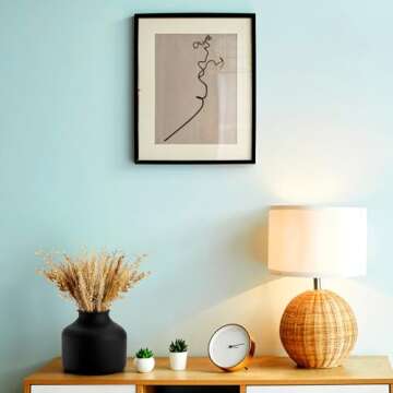 Goaste Metal Matte Flower Vase, Small Black Vase for Flowers, 6.5 Inch Tall Iron Frosted Flower Arranging Vase for Table Centerpiece, Home, Shelf, Office, Garden Decor, Black