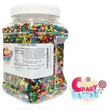 Sugar Free Rainbow Assorted Colorful Sprinkles 1.5 Lbs