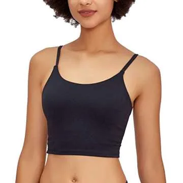 Hopgo Women's Longline Sports Bra Medium Support Yoga Gym Bra