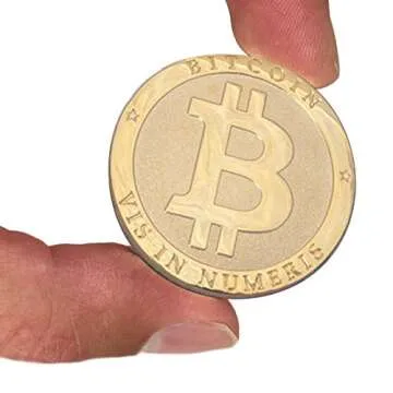 Original Bitcoin Commemorative Collectors Coin - Golden Brass Gift