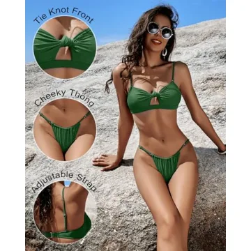 Honlyps Brazilian Thong Bikini Set for Women Beach Ready
