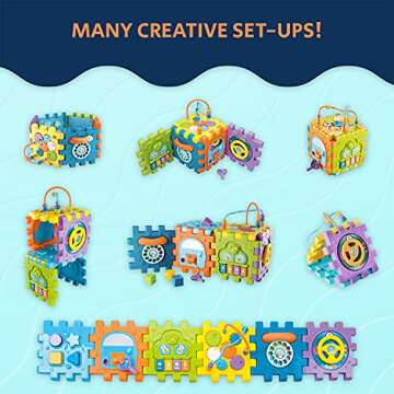 ToyVelt Activity Cube for Toddlers Baby Educational Musical Toy for Kids - Early Development Learning Toys with 6 Different Activities - Best Gift for Children 1 2 3 Years Old- BPA Free Non Toxic
