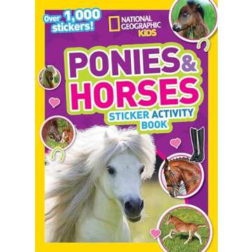 Ponies and Horses Sticker Activity Book for Kids