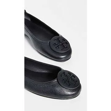 Tory Burch Women's Minnie Travel Ballet Flats, Perfect Black, 9 Medium US