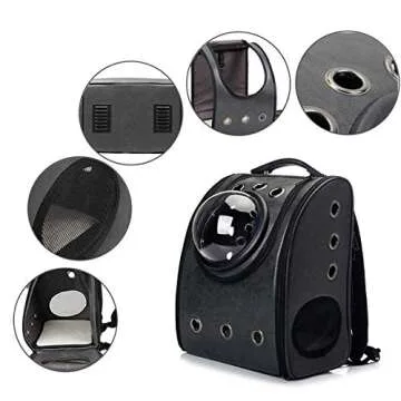 GINYICY Portable Travel Pet Carrier Bubble Design Backpack