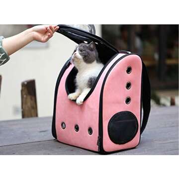 GINYICY Portable Travel Pet Carrier Bubble Design Backpack