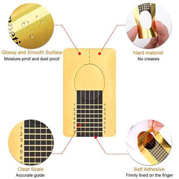 Yokilly Nail Forms: 500 PCS Self-Adhesive for Perfect Acrylic Nails