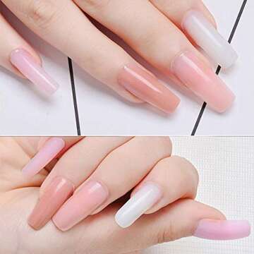 Yokilly Nail Forms for Acrylic Nails - 500PCS Self-Adhesive