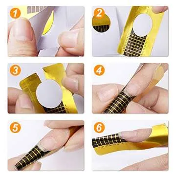 Yokilly Nail Forms for Acrylic Nails - 500PCS Self-Adhesive