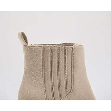 Imily Bela Womens Ankle Boots Pointed Toe Chunky Stacked Mid Heeled Booties