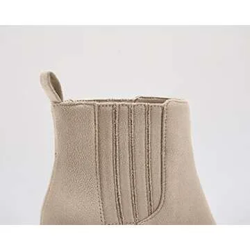 Imily Bela Womens Ankle Boots Pointed Toe Chunky Stacked Mid Heeled Booties