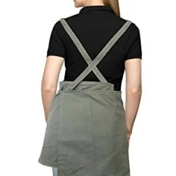 Heavy Duty Canvas Apron with Pockets for Artists and Cooks