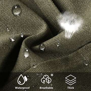 Heavy Duty Canvas Apron with Pockets for Artists and Cooks