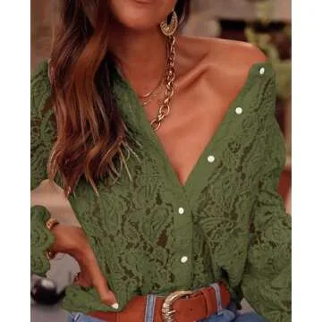 PRETTYGARDEN Women's Trendy Lace Blouse for Every Occasion