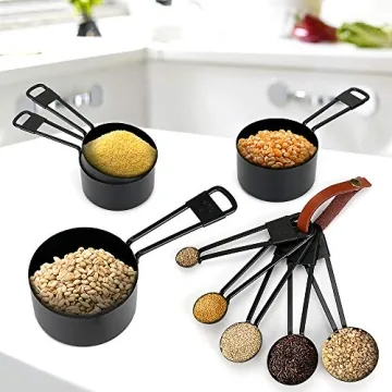 welltop 9-Piece Stainless Steel Measuring Set for Kitchen