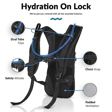 Water Buffalo Hydration Backpack Lightweight 2L for Hiking