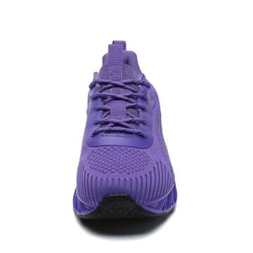 wanhee Running Shoes for Men Sneakers Purple Size 11 Athletic Jogging Tennis Walking Shoes Breathable Fashion Gym Runner Trail Workout Shoes
