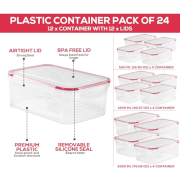 Utopia Kitchen Food Storage Set - 24 Piece Safe Containers