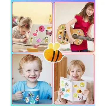 200Pcs Water Bottle Stickers for Kids, Cute Stickers for Water Bottles, Vinyl Waterproof Stickers Ae...