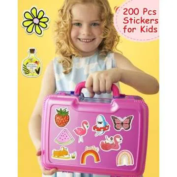 200Pcs Water Bottle Stickers for Kids, Cute Stickers for Water Bottles, Vinyl Waterproof Stickers Aesthetic Laptop Sticker Pack Classroom Prizes Skateboard Stickers for Kids Teens Girls Students