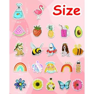 200Pcs Water Bottle Stickers for Kids, Cute Stickers for Water Bottles, Vinyl Waterproof Stickers Aesthetic Laptop Sticker Pack Classroom Prizes Skateboard Stickers for Kids Teens Girls Students