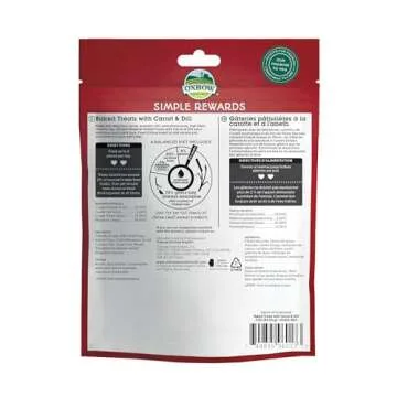 Oxbow Simple Rewards Baked Treats with Carrot, Dill, and Hay for Rabbits, Guinea Pigs, Chinchillas, ...