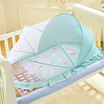 Baby Mosquito Net Tent, Pop Up Portable Mosquito Net,Insect Bottomless Mosquito Net for Baby for 0-24 Month Sun Shelter