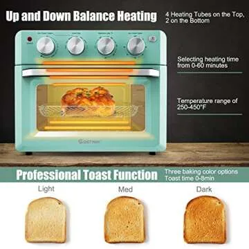 COSTWAY 7-in-1 Toaster Oven Air Fryer for Family Cooking