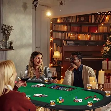 ECOTOUGE Poker Table for 10 Players - Foldable & Portable