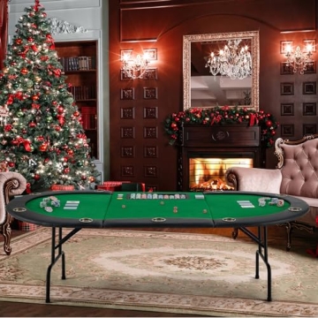ECOTOUGE Poker Table for 10 Players - Foldable & Portable