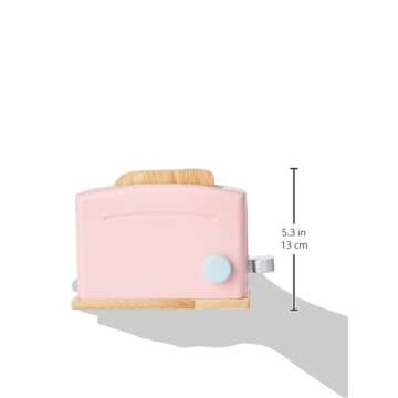 KidKraft Wooden Toaster Playset with Working Handle