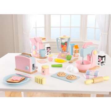 KidKraft Wooden Toaster Playset with Working Handle