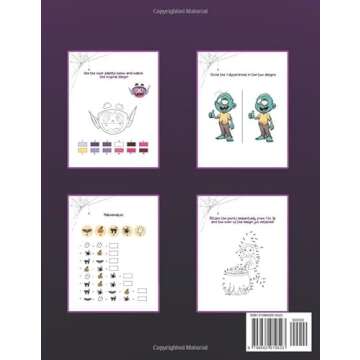 Halloween Coloring Book For Kids: Featuring Word Searches, Color-By-Numbers, Challenging Mazes, Spot-the-Difference Puzzles, Count-and-Color Challenges, Engaging Coloring Pages, and Much More!