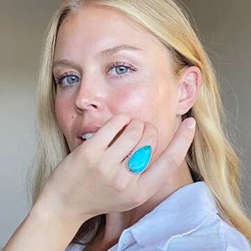 Turquoise Ring in Sterling Silver 925 - A Touch of Natural Elegance