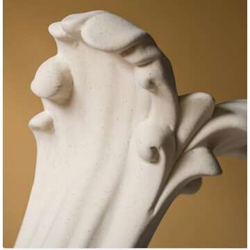 Tranquil Modern White Ceramic Waves Vase for Elegance